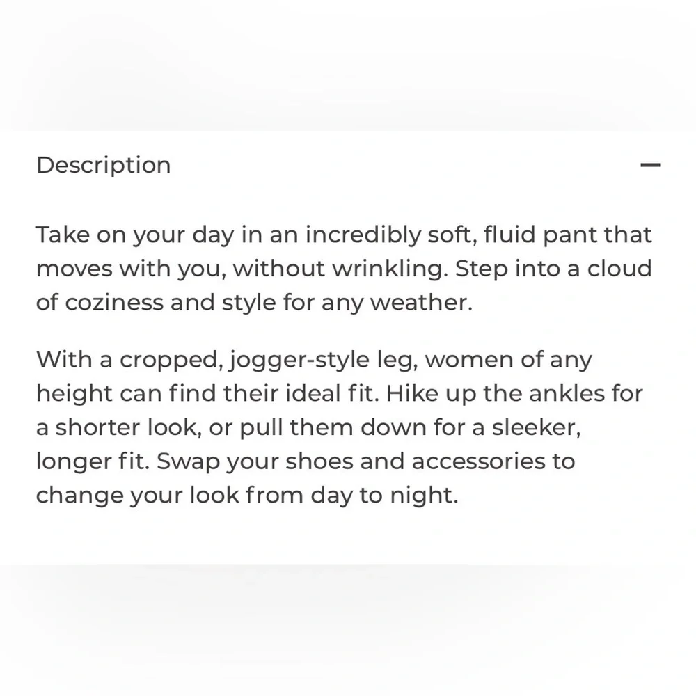 Tillage Sophisticated Cropped Pants Lightweight Joggers